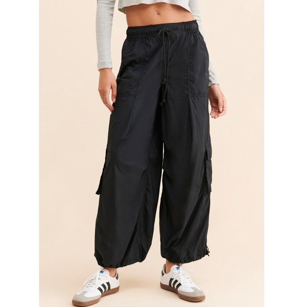 Daily Practice by Anthropologie Base Jump Parachute Pants Black Size XS